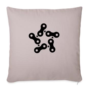 Triathlon Natation Bike Run Marathon - Housse de coussin décorative 45 x 45 cm - taupe clair - Devant