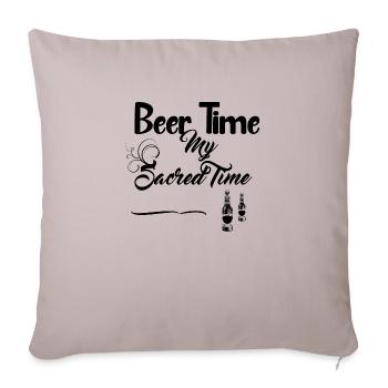 Beer Time Design - Sofa pillowcase 17,3'' x 17,3'' (45 x 45 cm) - light taupe - Front