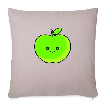 apple - Sofa pillowcase 17,3'' x 17,3'' (45 x 45 cm) - light taupe - Front