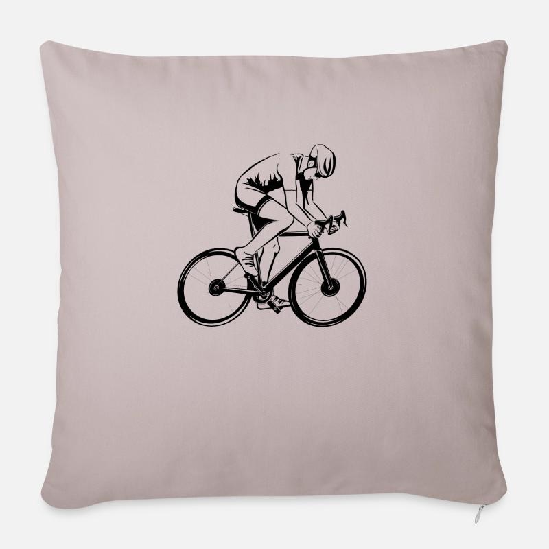 Cyclist - Sofa pillowcase 17,3'' x 17,3'' (45 x 45 cm) - light taupe
