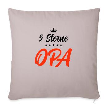 opa 5 sterne 2 - Sofakissenbezug 45 x 45 cm - helles Taupe - Vorne