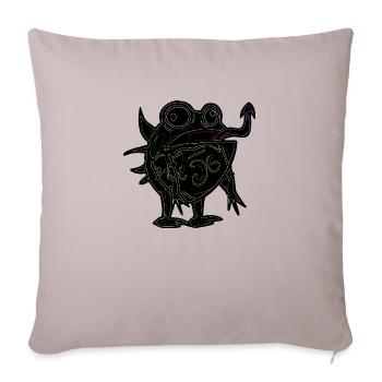 don't want to be humain i want to be frog - Housse de coussin décorative 45 x 45 cm - taupe clair - Devant