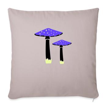 Mushrooms 2 - Sofa pillowcase 17,3'' x 17,3'' (45 x 45 cm) - light taupe - Front