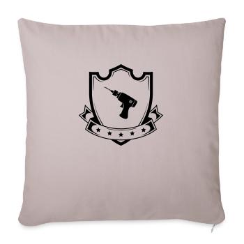 bohrmaschine wappen - Sofakissenbezug 45 x 45 cm - helles Taupe - Vorne