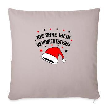 Jamais sans mon équipe de Noël - Housse de coussin décorative 45 x 45 cm - taupe clair - Devant