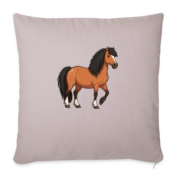 Icelandic pony reel - Sofa pillowcase 17,3'' x 17,3'' (45 x 45 cm) - light taupe - Front