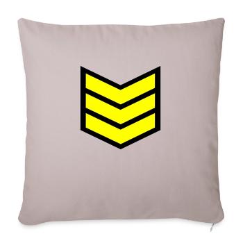 Galons de sergent - Housse de coussin décorative 45 x 45 cm - taupe clair - Devant