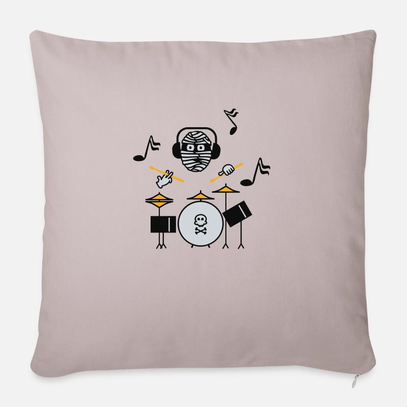 Momies Drummer / Mummy drummer (3c) - Housse de coussin décorative 45 x 45 cm - taupe clair