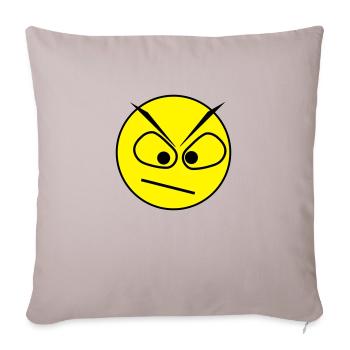 angry face - Sofa pillowcase 17,3'' x 17,3'' (45 x 45 cm) - light taupe - Front