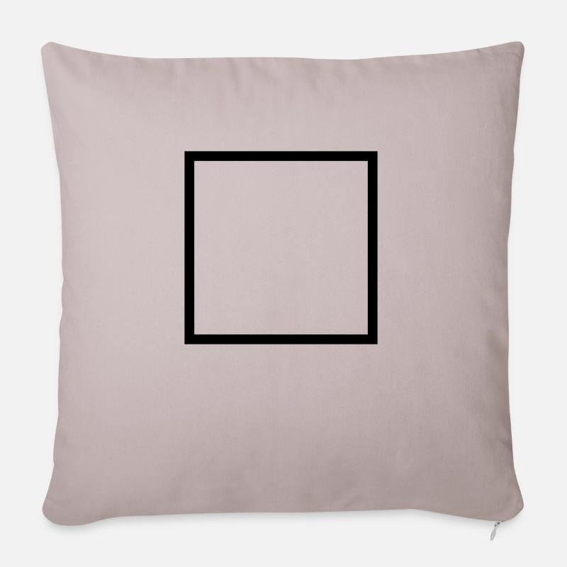 Carre (à personnaliser) - Housse de coussin décorative 45 x 45 cm - taupe clair