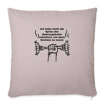 Je n'ai pas le haut de la Nahrunngskette - Housse de coussin décorative 45 x 45 cm - taupe clair - Devant