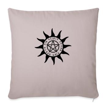 Pentagram Rune - Housse de coussin décorative 45 x 45 cm - taupe clair - Devant