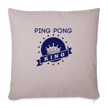 ping pong king - Sofakissenbezug 45 x 45 cm - helles Taupe - Vorne