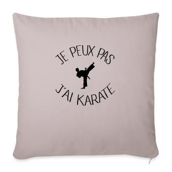 Je peux pas j'ai Karate - Housse de coussin décorative 45 x 45 cm - taupe clair - Devant