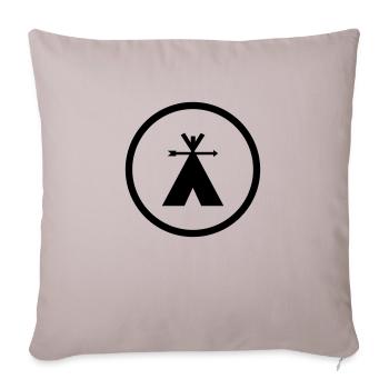 Pfadfinder_v1 - Sofakissenbezug 45 x 45 cm - helles Taupe - Vorne