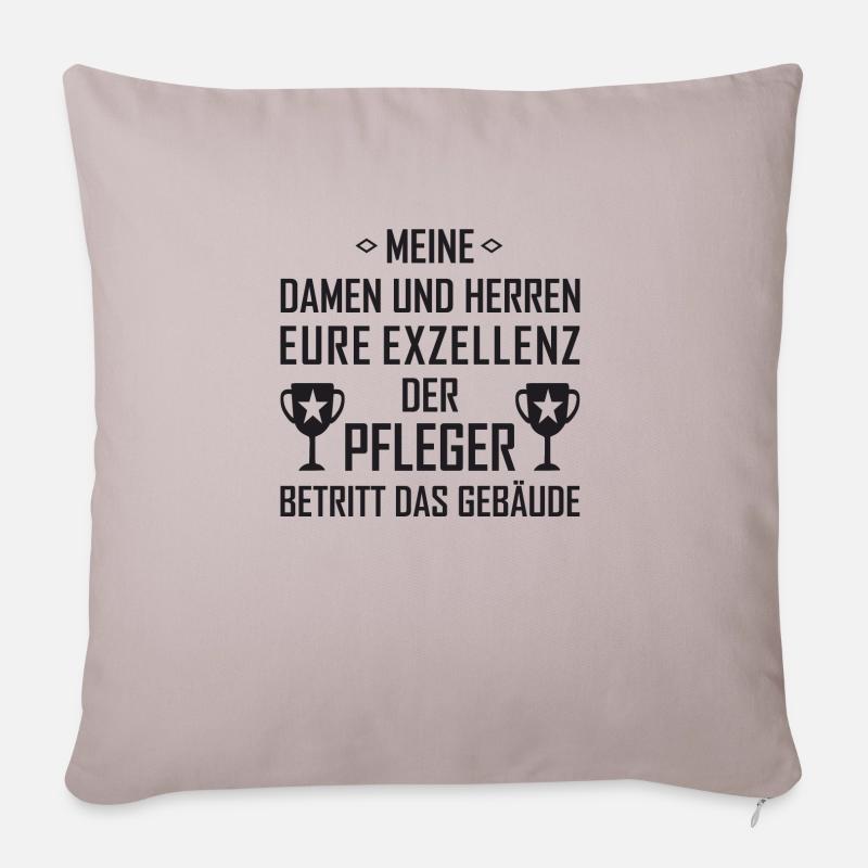 Der Pfleger - Sofakissenbezug 45 x 45 cm - helles Taupe