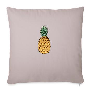 Ananas - Sofakissenbezug 45 x 45 cm - helles Taupe - Vorne