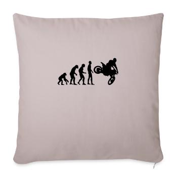 Human Evolution Motocross - Sofakissenbezug 45 x 45 cm - helles Taupe - Vorne