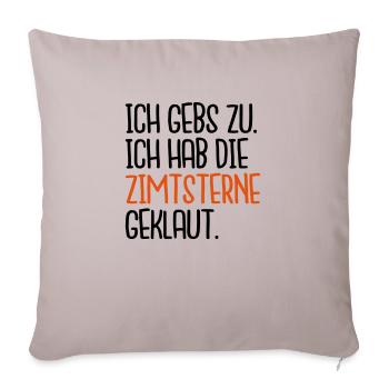 Zimtsterne geklaut - Sofakissenbezug 45 x 45 cm - helles Taupe - Vorne