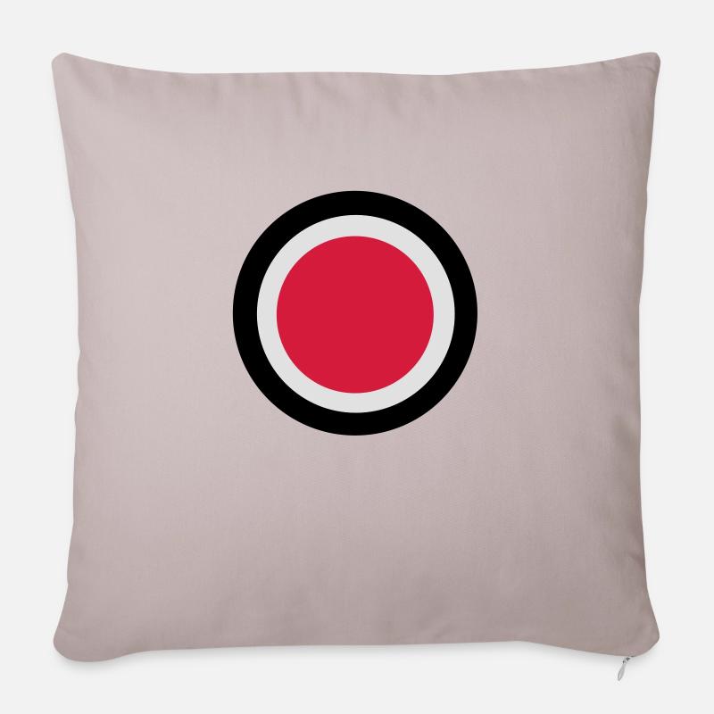 circle3_flag_vec_3 en - Sofa pillowcase 17,3'' x 17,3'' (45 x 45 cm) - light taupe