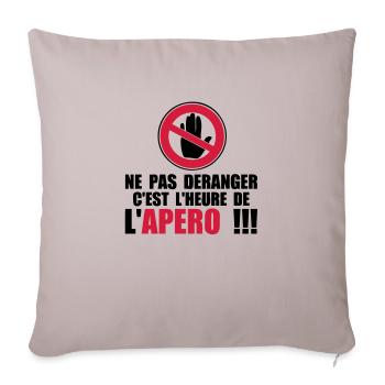 pas deranger heure apero1 - Housse de coussin décorative 45 x 45 cm - taupe clair - Devant