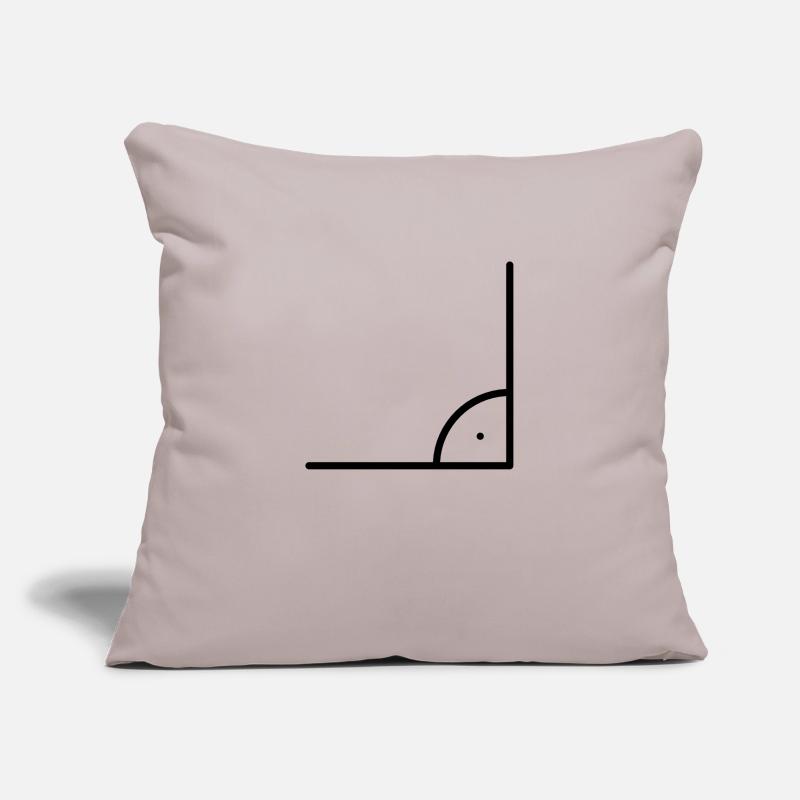 Icône de mathématiques - angle droit Housse de coussin décorative 45 x 45 cm