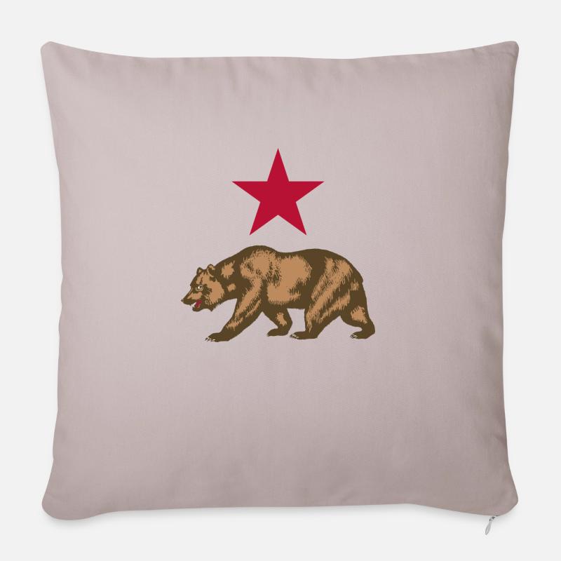Californie - Housse de coussin décorative 45 x 45 cm - taupe clair