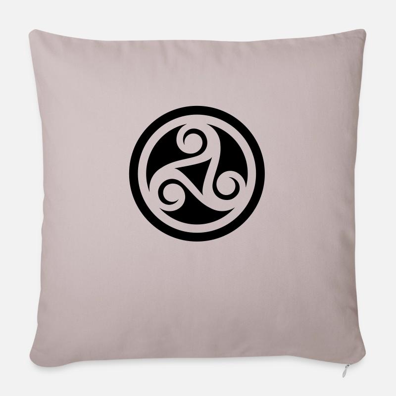 Celte - Housse de coussin décorative 45 x 45 cm - taupe clair