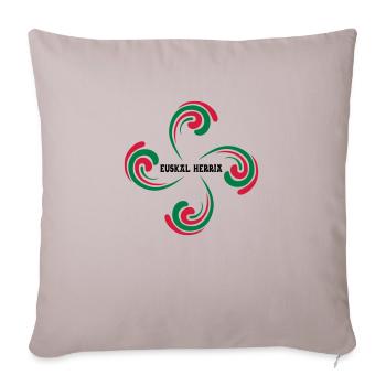 Croix Basque - Housse de coussin décorative 45 x 45 cm - taupe clair - Devant