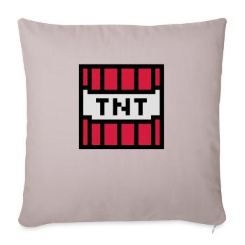 computer pixel retro game zocken nerd angezuendet - Sofakissenbezug 45 x 45 cm - helles Taupe - Vorne