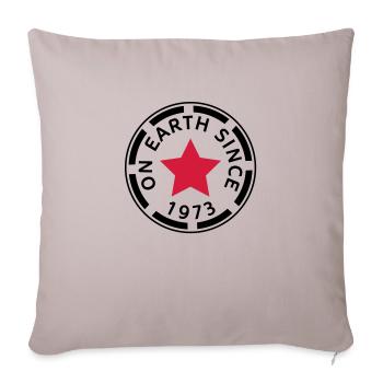 on earth since 1973 (uk) - Sofakissenbezug 45 x 45 cm - helles Taupe - Vorne