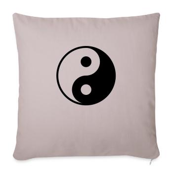 Yin Yang strong , 1,618 5x5, 1f - Sofakissenbezug 45 x 45 cm - helles Taupe - Vorne