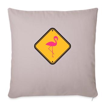 mise en garde mise en garde mise en garde mise en garde bouclier danger fla - Housse de coussin décorative 45 x 45 cm - taupe clair - Devant