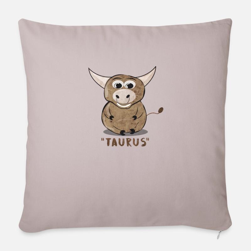 Sternzeichen Stier - Sofakissenbezug 45 x 45 cm - helles Taupe