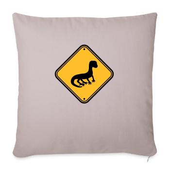 warnung achtung vorsicht hinweis schild silhouette - Sofakissenbezug 45 x 45 cm - helles Taupe - Vorne