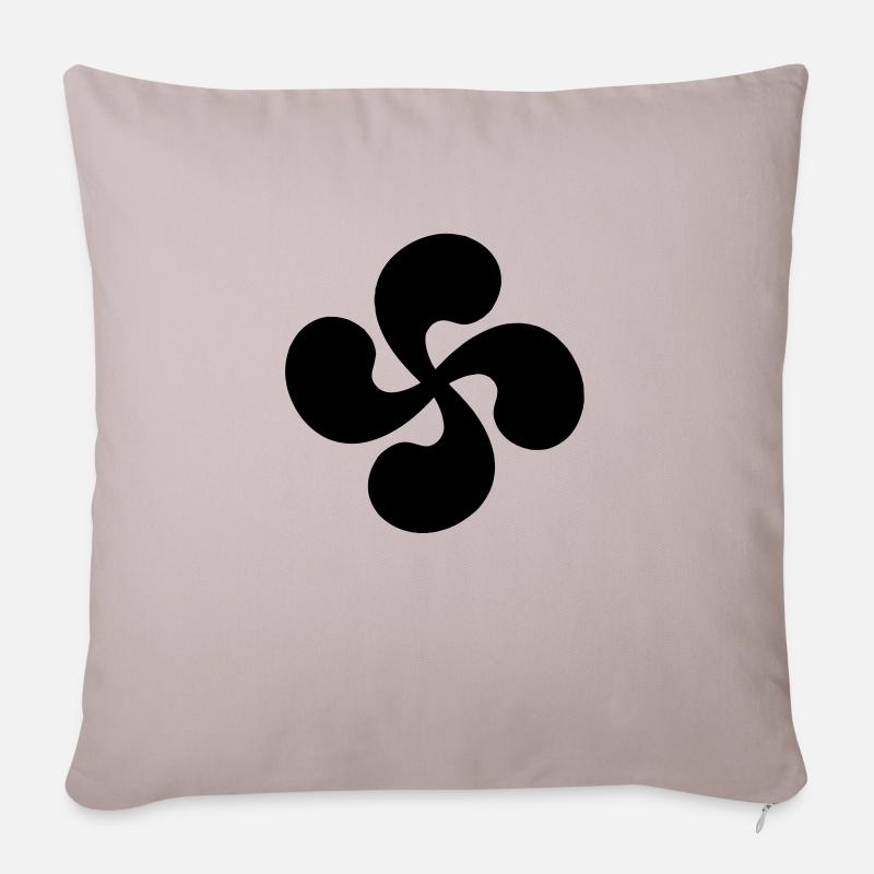 Black Basque Cross alone - Sofa pillowcase 17,3'' x 17,3'' (45 x 45 cm) - light taupe