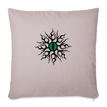 Drachenauge, Dragon Eye, Tattoo Style, Drache Auge - Sofakissenbezug 45 x 45 cm - helles Taupe - Vorne