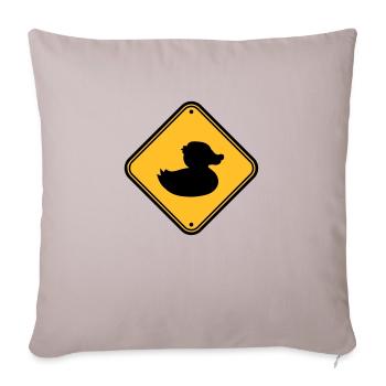 zone bouclier interdite note danger mise en garde - Housse de coussin décorative 45 x 45 cm - taupe clair - Devant