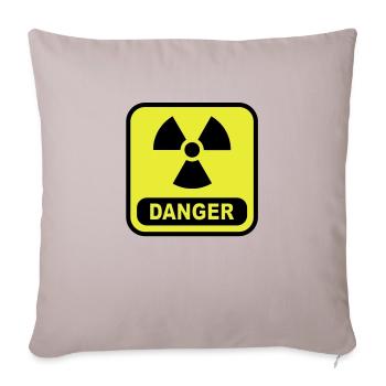 Danger Atom - Sofakissenbezug 45 x 45 cm - helles Taupe - Vorne