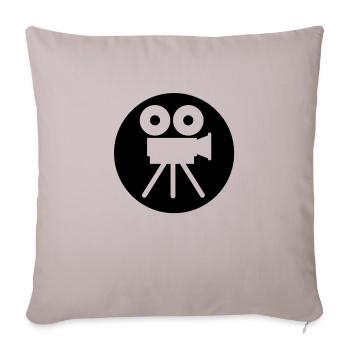 film_kamera_f1 - Housse de coussin décorative 45 x 45 cm - taupe clair - Devant