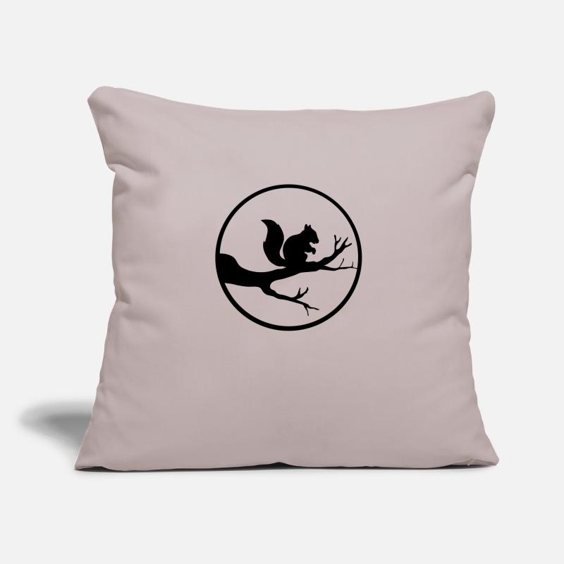 round moon circle night shadow branch black eichhoe Sofa pillowcase 17,3'' x 17,3'' (45 x 45 cm)