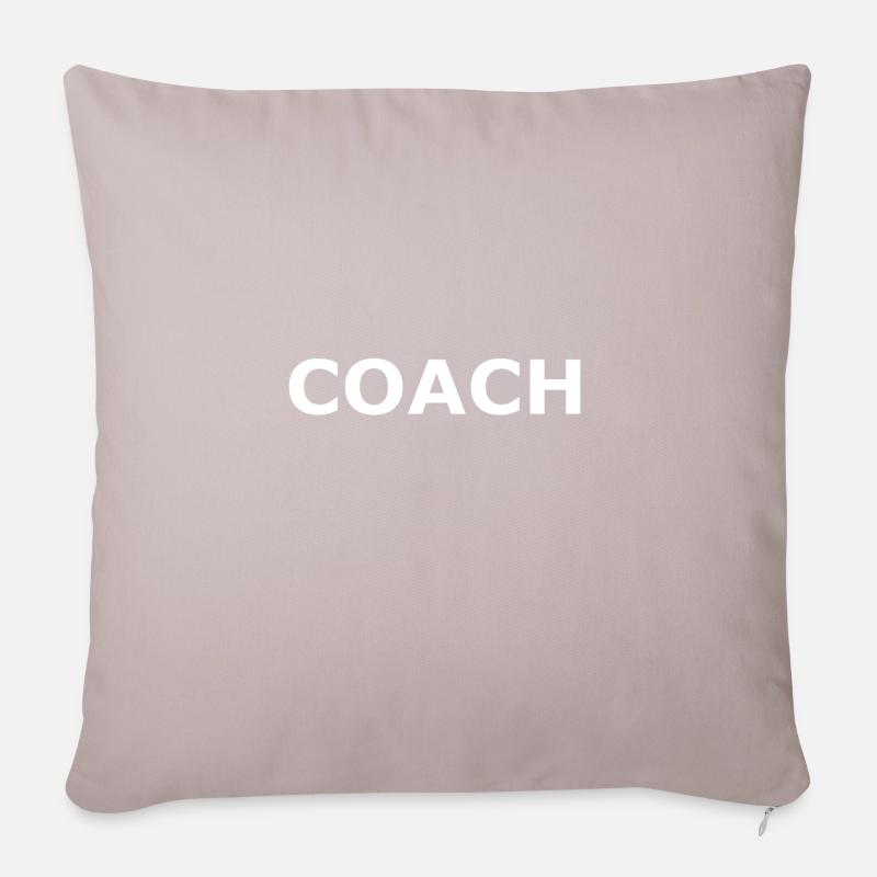 Coach Weiss Chef - Sofakissenbezug 45 x 45 cm - helles Taupe