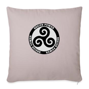 Triskele Breizh power Britain - Sofa pillowcase 17,3'' x 17,3'' (45 x 45 cm) - light taupe - Front