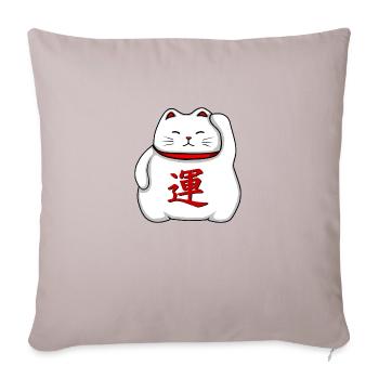 Maneki-neko - Sofa pillowcase 17,3'' x 17,3'' (45 x 45 cm) - light taupe - Front