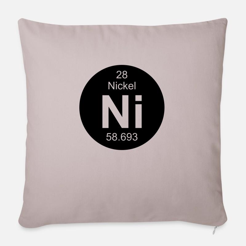 Element 28 - ni (nickel) - Round (inverse) - Sofakissenbezug 45 x 45 cm - helles Taupe