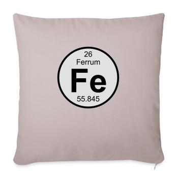 Ferrum (Fe) (element 26) - Sofa pillowcase 17,3'' x 17,3'' (45 x 45 cm) - light taupe - Front