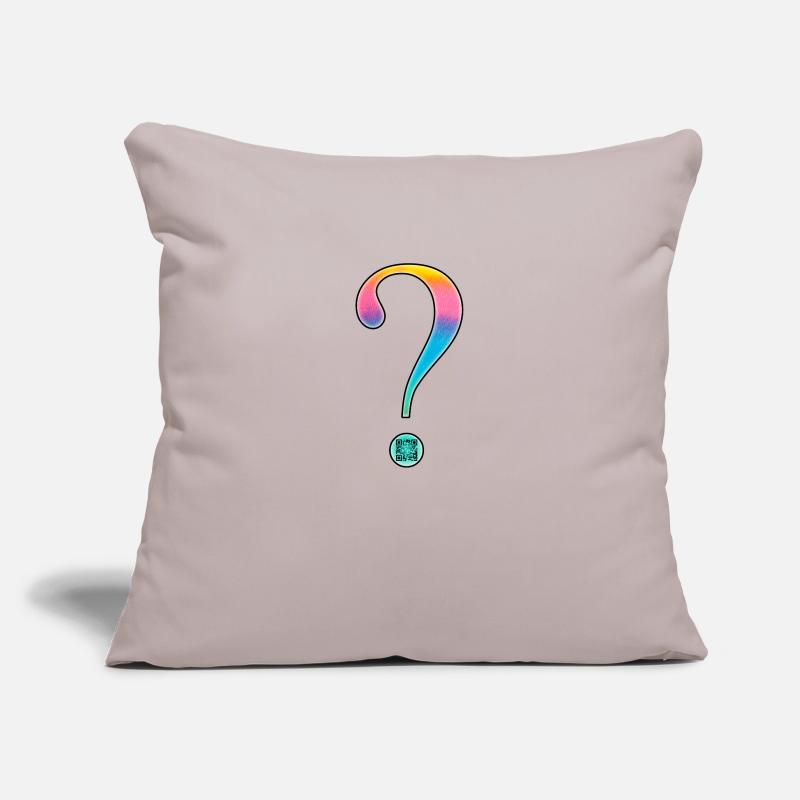 Grossesse - point d'interrogation - jumeaux QR code Housse de coussin décorative 45 x 45 cm