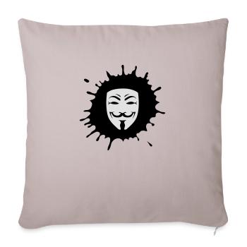 anonymous geek symbol of internet revolution nerd - Sofakissenbezug 45 x 45 cm - helles Taupe - Vorne