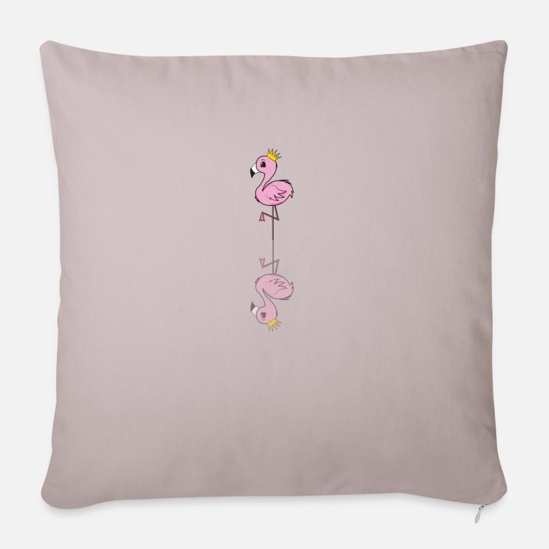 FLAMINGO - Sofakissenbezug 45 x 45 cm - helles Taupe