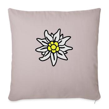 Edelweiss - - Wiesn - - Sofa pillowcase 17,3'' x 17,3'' (45 x 45 cm) - light taupe - Front